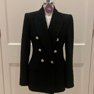 Zara tweed blazer gold buttons excellent condition size small